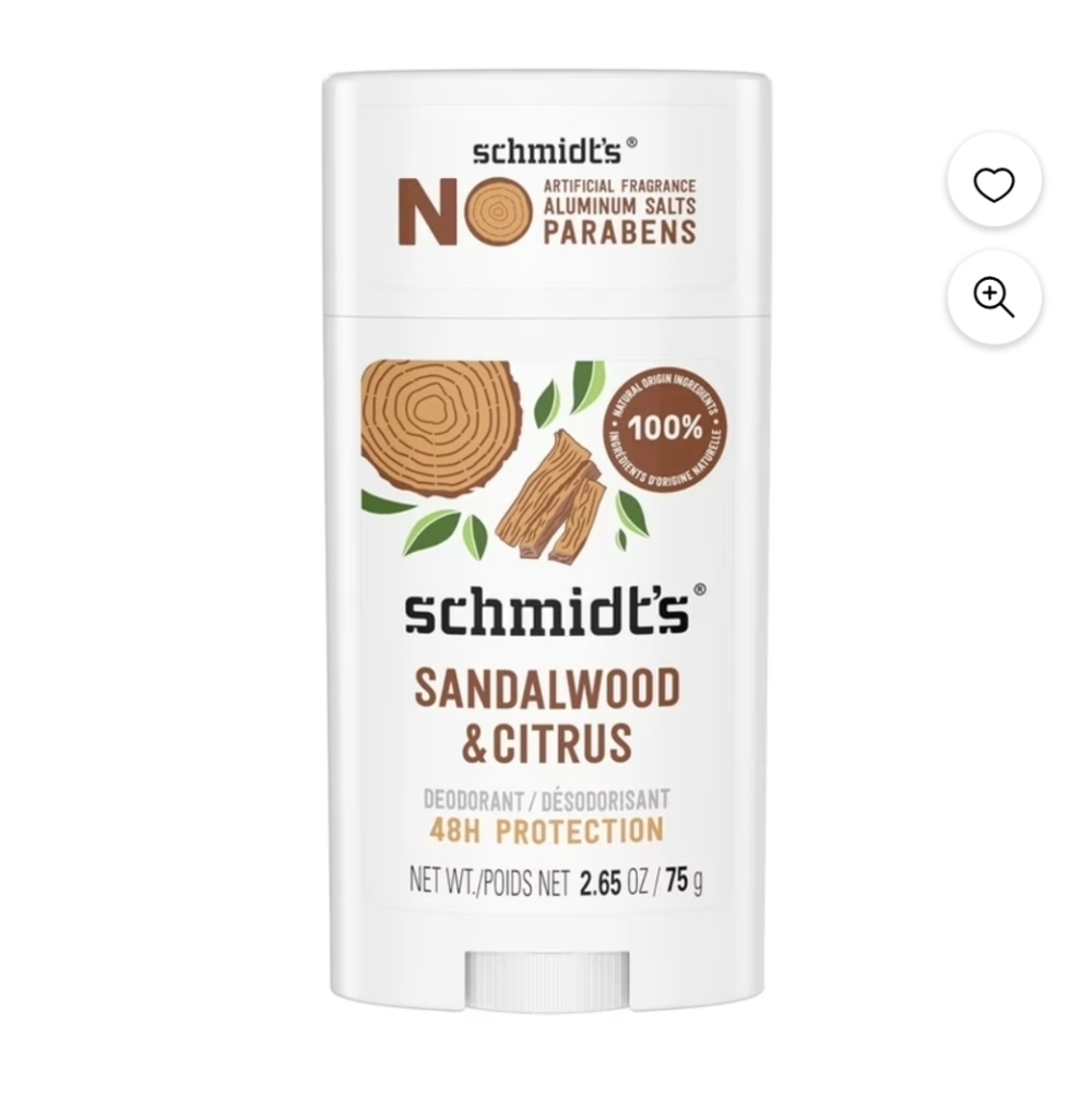 🍁Schmidt's Aluminum Free Natural Deodorant for Women & Men, Sandalwood Citrus 1